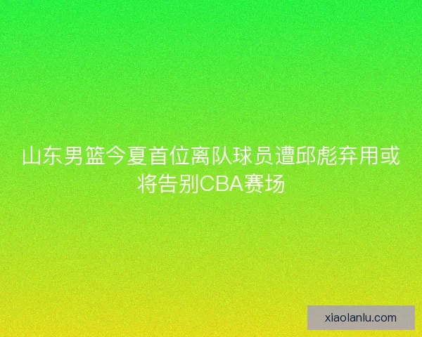 山东男篮今夏首位离队球员遭邱彪弃用或将告别CBA赛场