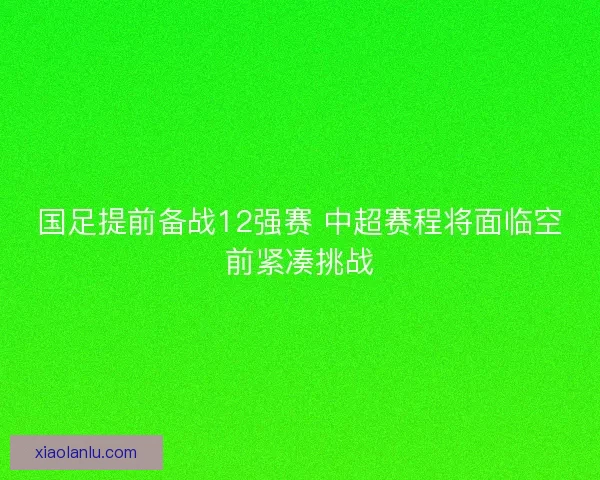 国足提前备战12强赛 中超赛程将面临空前紧凑挑战